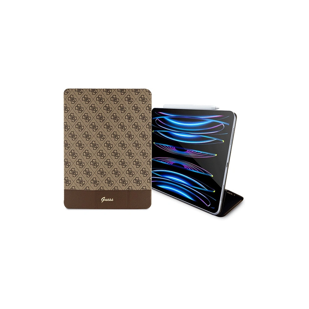 Hurtownia GSM - Etui Guess GUFCP12PS4SGW Apple iPad Pro 12.9 2020/2021/2022 (4., 5. és 6. generáció) barna/brown 4G Stripe Allover - GUE2439 - {ean13} - Hurt