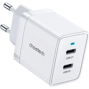 Hurtownia GSM - Încărcător de rețea Choetech PD5006 2x USB-C, 40W (alb) - CHT40 - {ean13} - Hurt