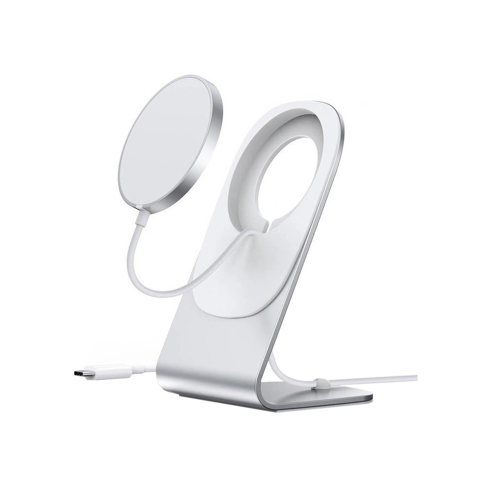 Hurtownia GSM - Suport cu încărcător magnetic inductiv Choetech H047 (argintiu) - CHT45 - {ean13} - Hurt