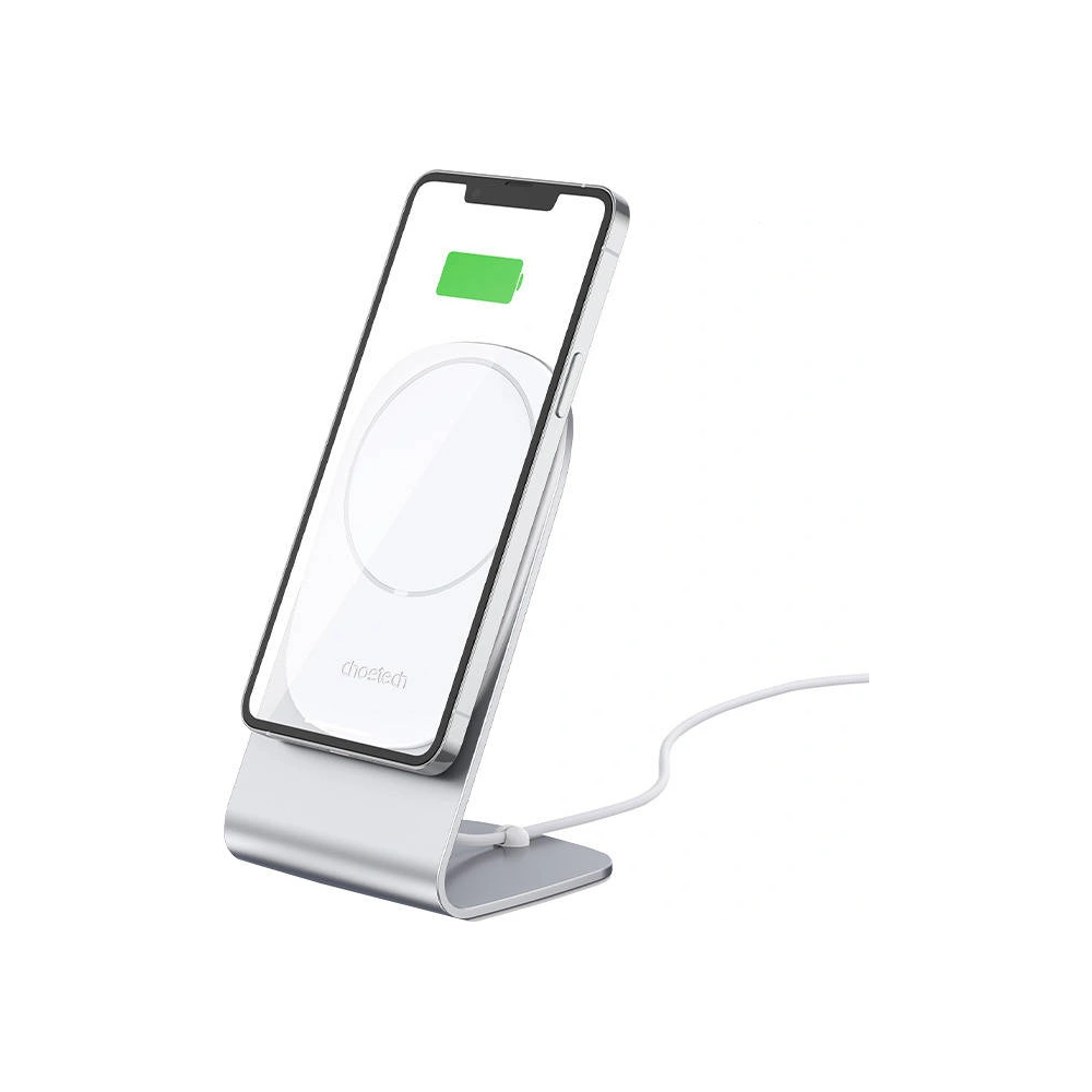 Hurtownia GSM - Suport cu încărcător magnetic inductiv Choetech H047 (argintiu) - CHT45 - {ean13} - Hurt
