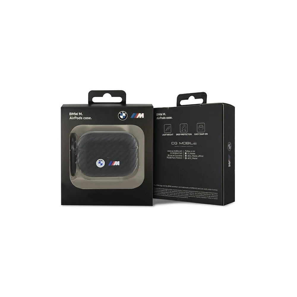 Wholesale BMW BMAP2WMPUCA2 Apple AirPods Pro 2 black Carbon Double Metal Logo - BMW425 - {ean13} - Hurt