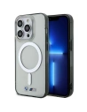 Etui BMW BMHMP14LHCRS Apple iPhone 14 Pro transparente Hardcase Silber Ring MagSafe