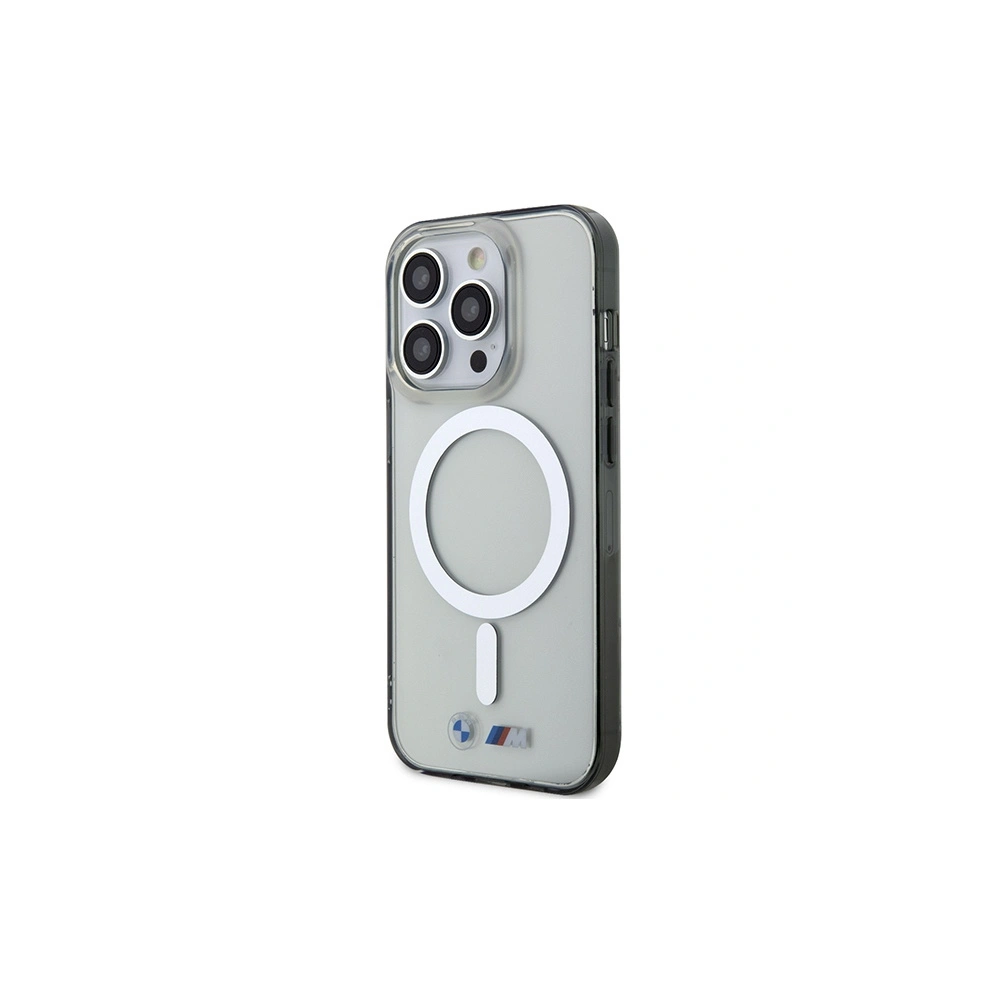 Hurtownia GSM - Etui BMW BMHMP14LHCRS Apple iPhone 14 Pro transparente Hardcase Silber Ring MagSafe - BMW428 - {ean13} - Hurt