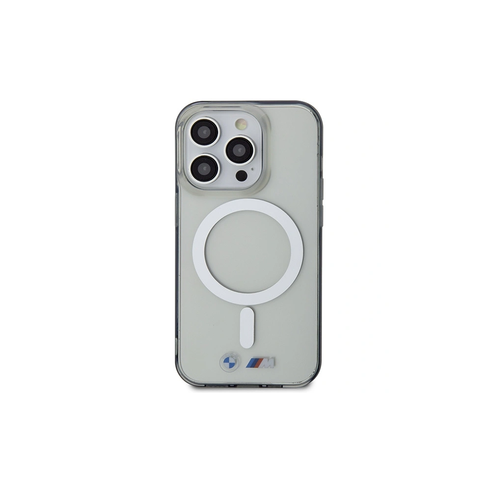 Hurtownia GSM - Etui BMW BMHMP14LHCRS Apple iPhone 14 Pro transparente Hardcase Silber Ring MagSafe - BMW428 - {ean13} - Hurt