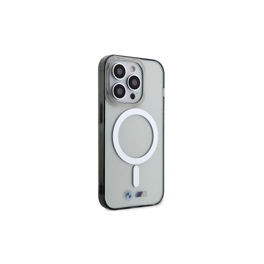 Wholesale BMW BMHMP14LHCRS Apple iPhone 14 Pro transparent hardcase Silver Ring MagSafe - BMW428 - {ean13} - Hurt