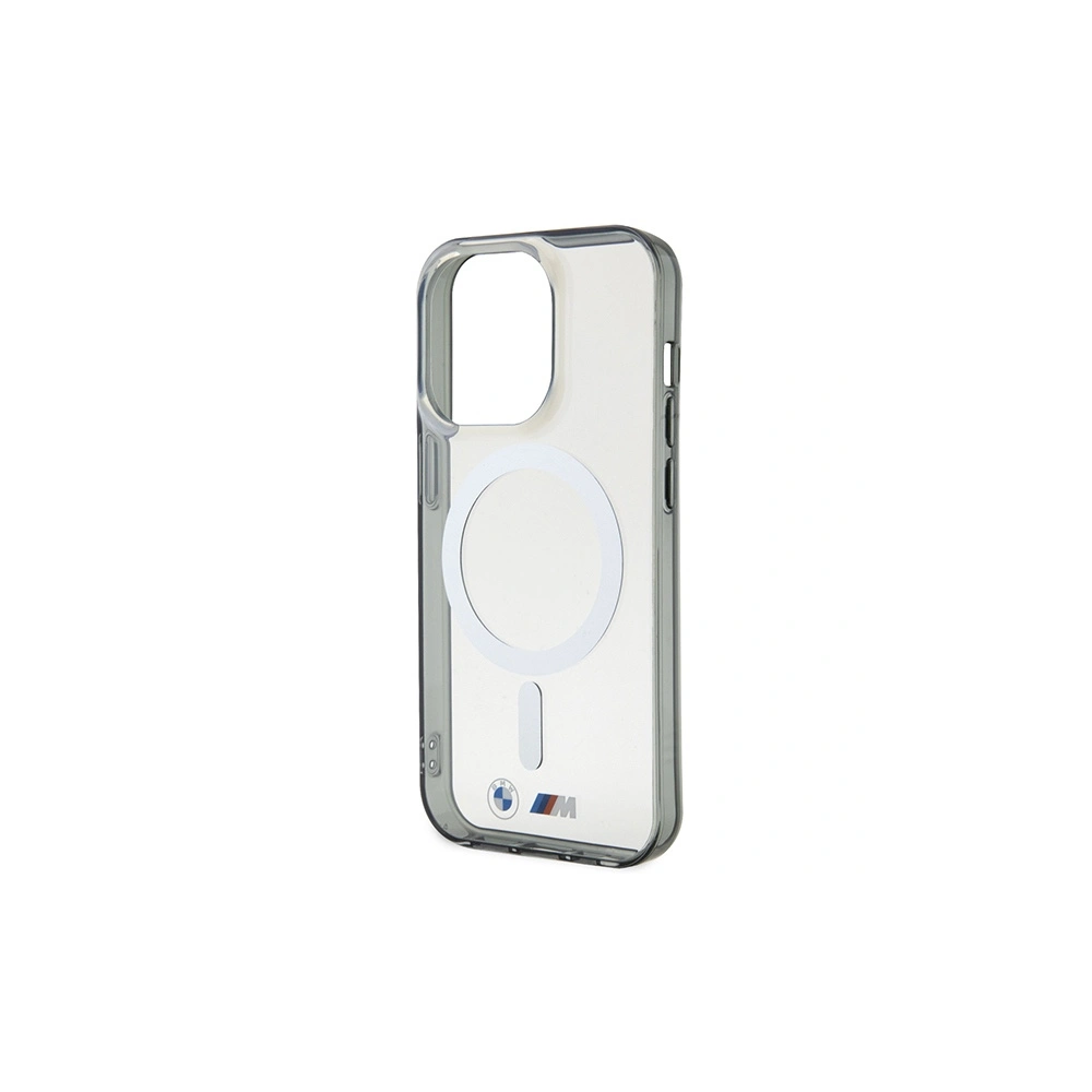 Hurtownia GSM - Etui BMW BMHMP14LHCRS Apple iPhone 14 Pro transparente Hardcase Silber Ring MagSafe - BMW428 - {ean13} - Hurt