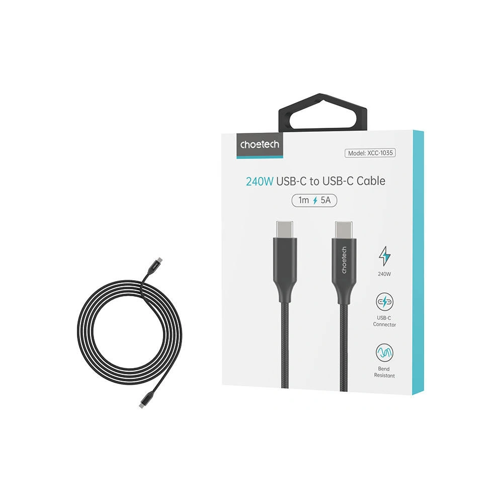 Hurtownia GSM - Kábel Choetech XCC-1035 USB-C/USB-C 240W 1.2m (fekete) - CHT53 - {ean13} - Hurt