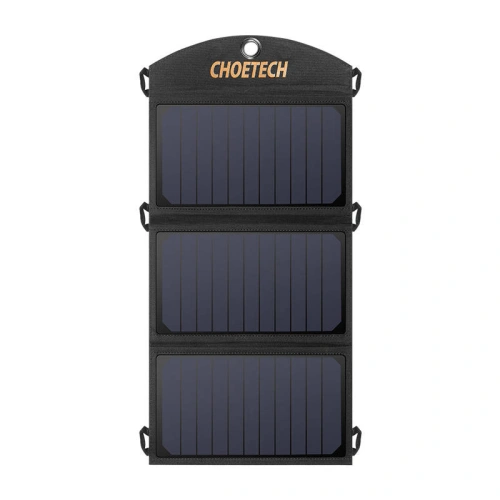 Składana ładowarka solarna Choetech SC001 19W 2xUSB (czarna)