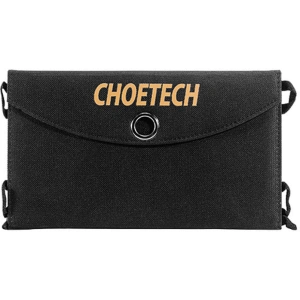 Skládací solární nabíječka Choetech SC001 19W 2xUSB (černá)
