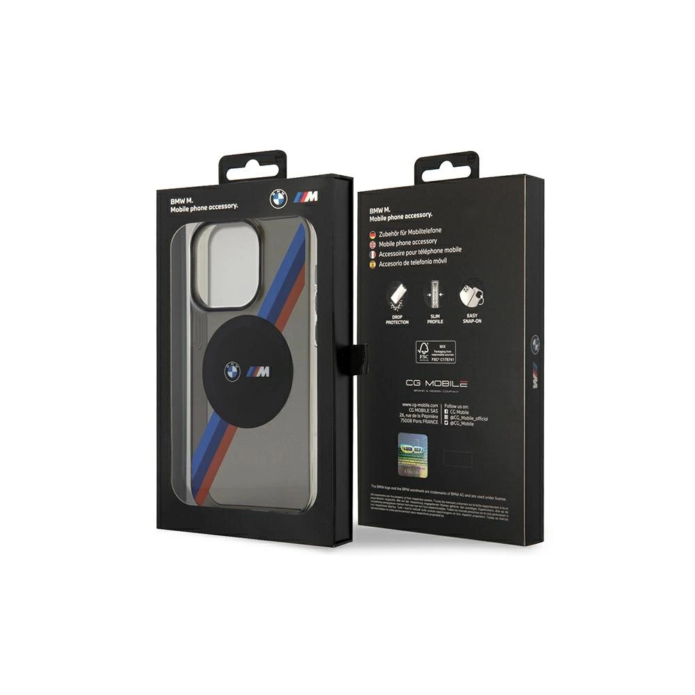 Hurtownia GSM - Etui BMW BMHMP14LHDTK Apple iPhone 14 Pro szary/grey Tricolor Stripes MagSafe - BMW429 - {ean13} - Hurt
