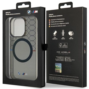 Etui BMW BMHMP14LHGPK Apple iPhone 14 Pro szary/grey Pattern MagSafe