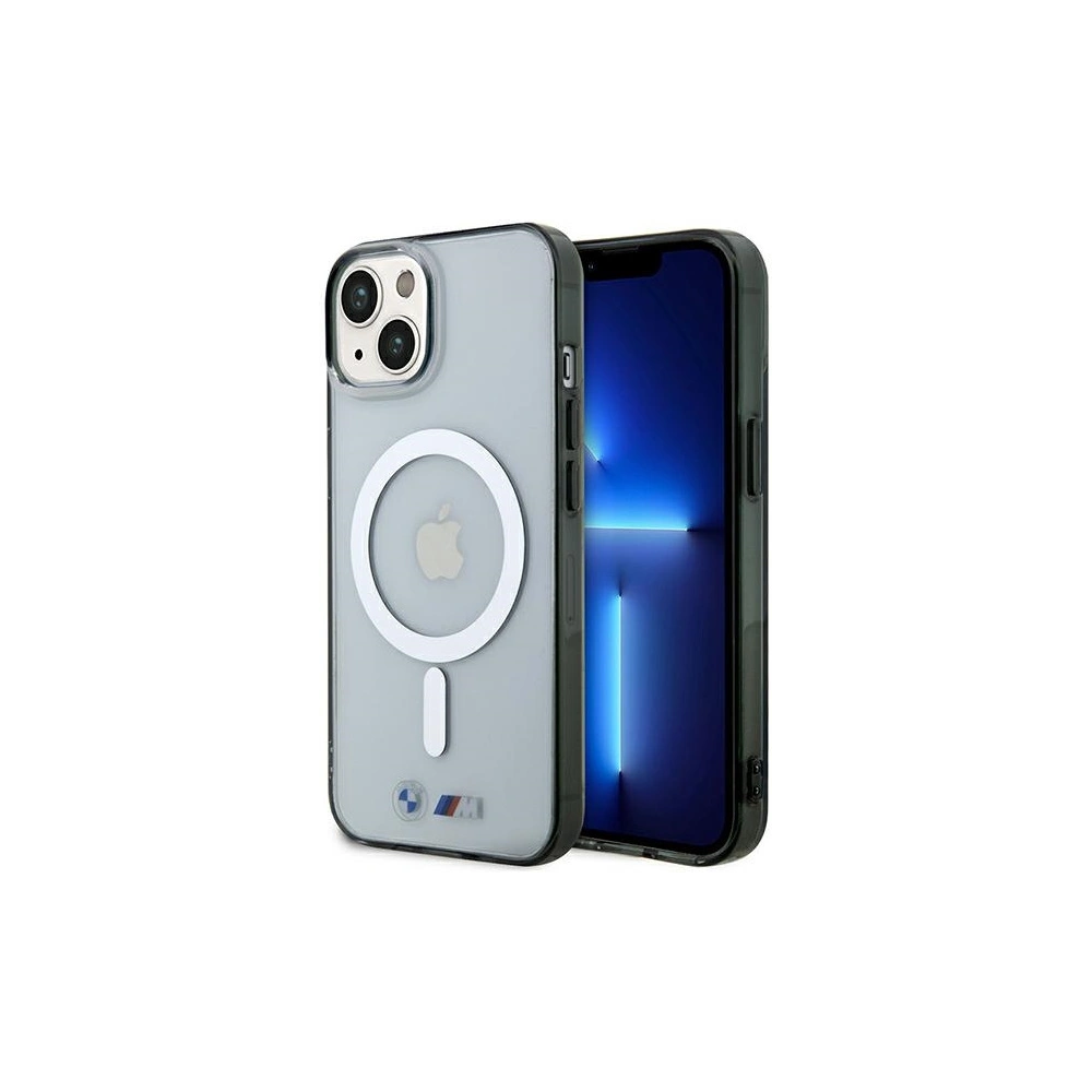 Hurtownia GSM - Etui BMW BMHMP14MHCRS Apple iPhone 14 Plus / 15 Plus átlátszó kemény hátlap Silver Ring MagSafe - BMW432 - {ean13} - Hurt