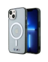 BMW Apple Case BMHMP14SHCRS iPhone 14 transparentes Hartschalenetui Silber Ring MagSafe