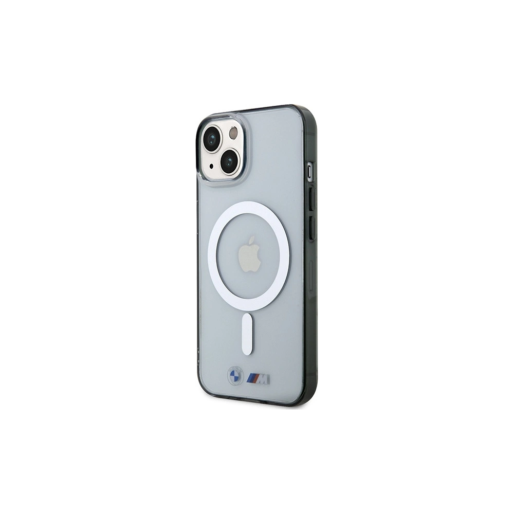 Wholesale BMW BMHMP14SHCRS Apple iPhone 14 transparent hardcase Silver Ring MagSafe - BMW435 - {ean13} - Hurt