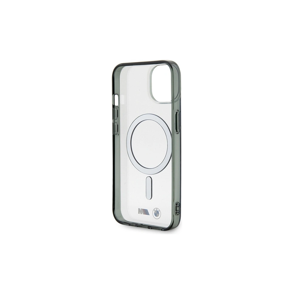 Wholesale BMW BMHMP14SHCRS Apple iPhone 14 transparent hardcase Silver Ring MagSafe - BMW435 - {ean13} - Hurt