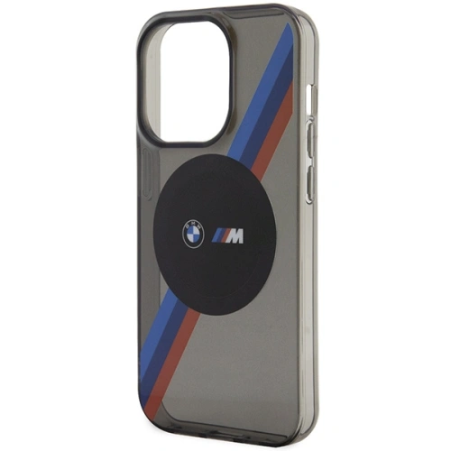 Etui BMW BMHMP14XHDTK Apple iPhone 14 Pro Max szary/grey hardcase Tricolor Stripes MagSafe