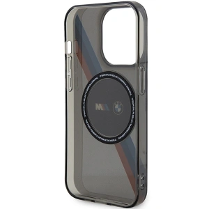 Etui BMW BMHMP14XHDTK Apple iPhone 14 Pro Max szary/grey hardcase Tricolor Stripes MagSafe