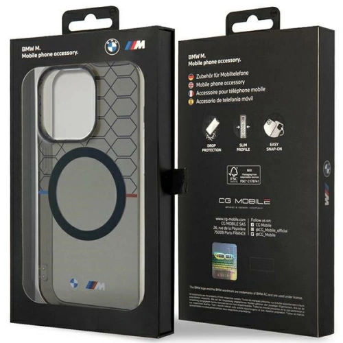 Etui BMW BMHMP14XHGPK Apple iPhone 14 Pro Max szary/grey hardcase Pattern MagSafe