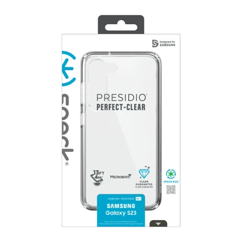 Etui Speck Presidio Perfect-Clear MICROBAN Samsung Galaxy S23 (Clear)