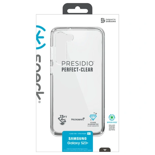 Etui Speck Presidio Perfect-Clear MICROBAN Samsung Galaxy S23+ Plus (Clear)