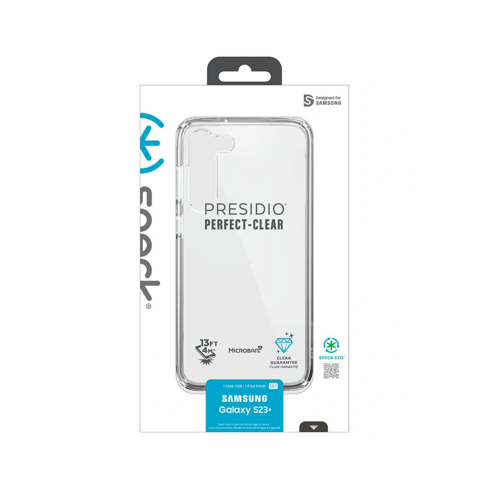 Hurtownia GSM - Etui Speck Presidio Perfect-Clear MICROBAN Samsung Galaxy S23+ Plus (Transparent) - SPK474 - {ean13} - Hurt