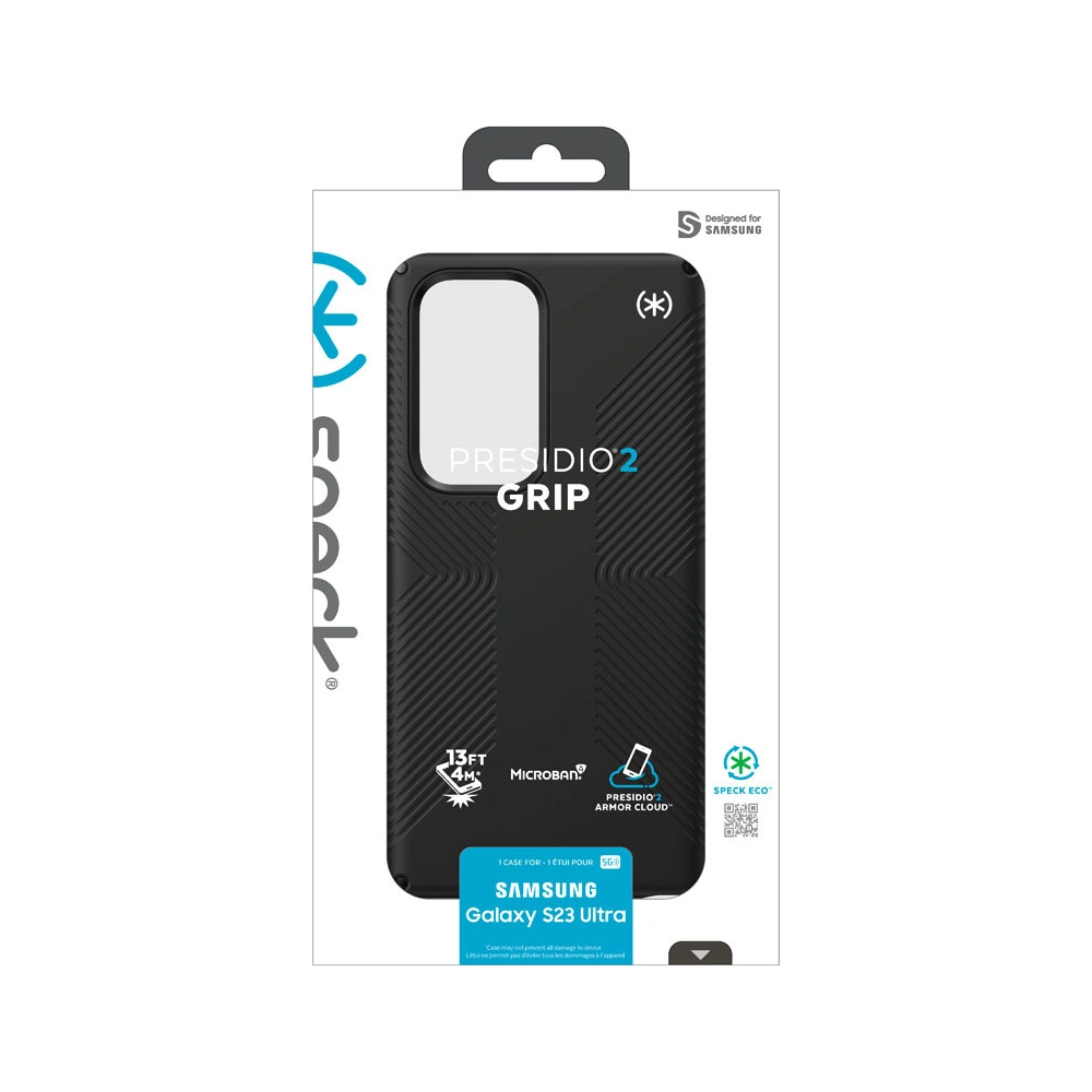 Wholesale Speck Presidio2 Grip Samsung Galaxy S23 Ultra (Black/Black/White) - SPK480 - {ean13} - Hurt