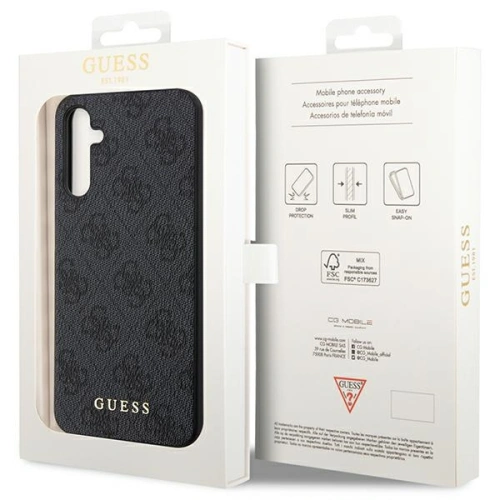 Etui Guess GUHCSA14G4GFGR Samsung Galaxy A14 szary/grey hard case 4G Metal Gold Logo