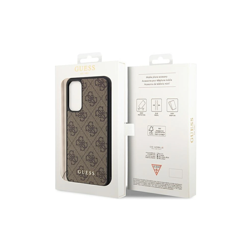 Hurtownia GSM - Etui Guess GUHCSA34GF4GBR Samsung Galaxy A34 5G brązowy/brown hardcase 4G Charms Collection - GUE2444 - {ean13} - Hurt