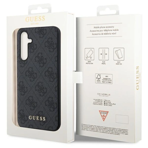Etui Guess GUHCSA54G4GFGR Samsung Galaxy A54 5G szary/grey hard case 4G Metal Gold Logo