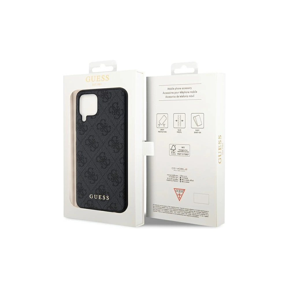 Hurtownia GSM - Etui Guess GUHCSM33G4GFGR Samsung Galaxy M33 5G grau/grey Hardcase 4G Metall Gold Logo - GUE2447 - {ean13} - Hurt