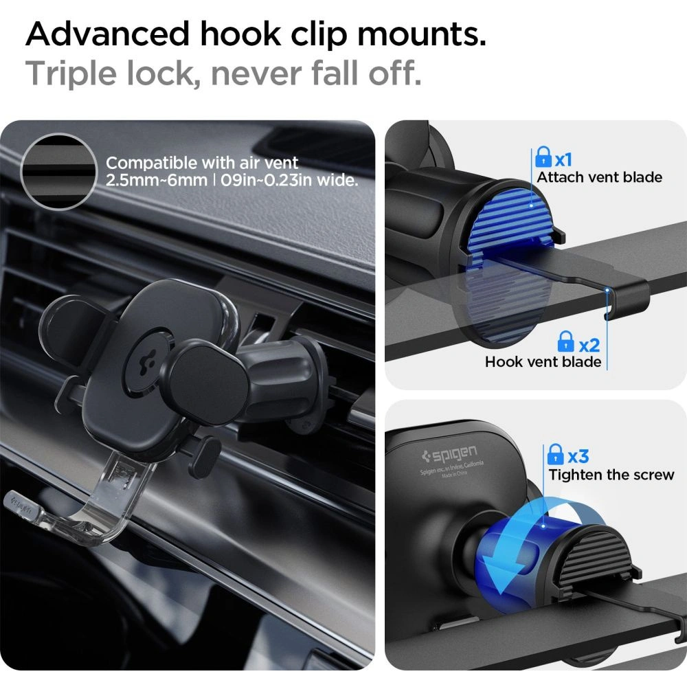 Hurtownia GSM - Auto Halterung Spigen UTS12 Onetap Universal Vent Auto Halterung Schwarz - SPN2849 - {ean13} - Hurt