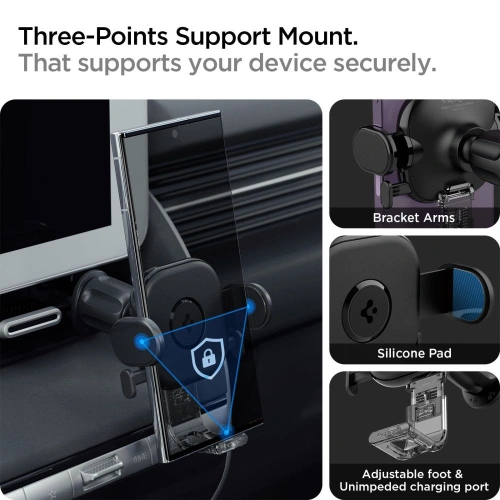 Uchwyt samochodowy Spigen UTS12 Onetap Universal Vent Car Mount Black
