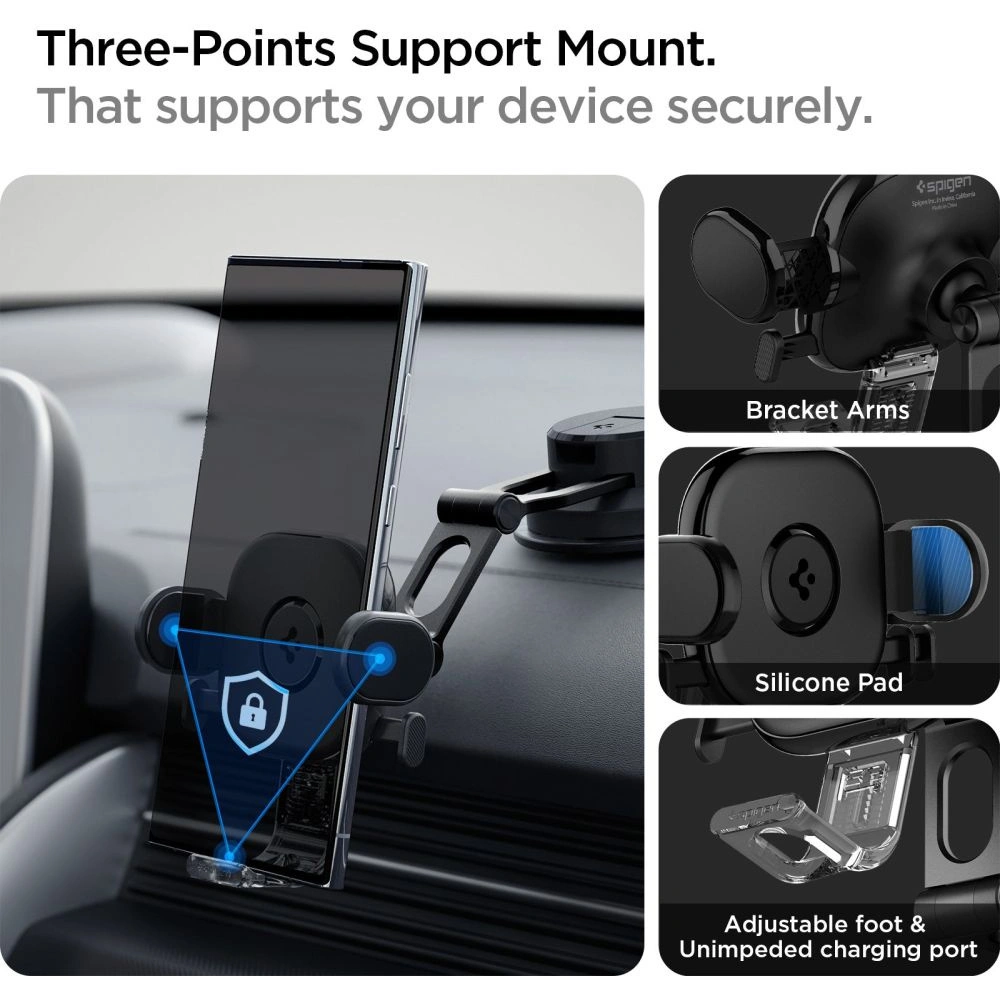 Hurtownia GSM - Uchwyt samochodowy Spigen UTS35 OneTap Universal Dashboard Car Mount Black - SPN2850 - {ean13} - Hurt