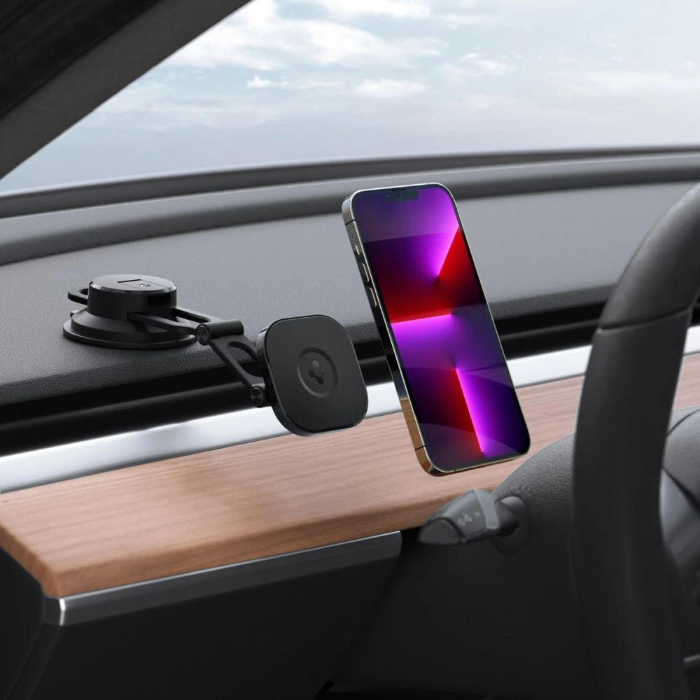 Hurtownia GSM - Upevnění automobilu magnetické Spigen ITS35-3 OneTap MagSafe na čelní sklo a palubní desku černé - SPN2851 - {ean13} - Hurt