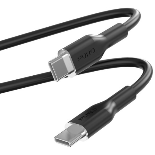 Puro Distributor - 8018417440984 - PUR669 - PURO ICON Soft Cable USB-C/USB-C 1.5m (Black) - B2B homescreen