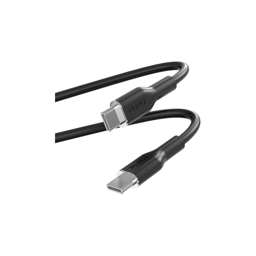 Hurtownia GSM - Kabel PURO ICON Soft Cable USB-C/USB-C 1.5m (Schwarz) - PUR669 - {ean13} - Hurt