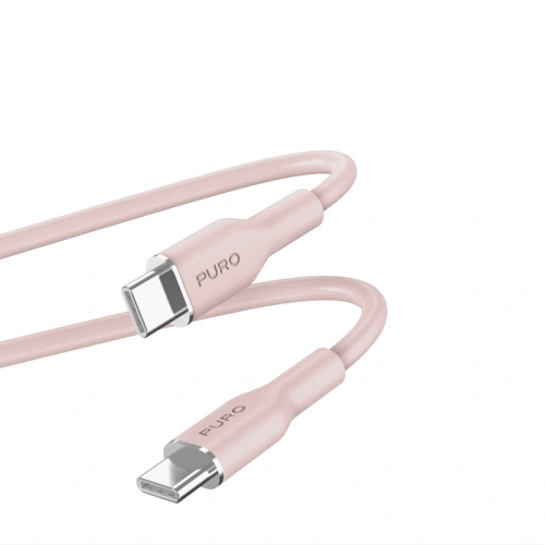Kabel PURO ICON Soft Cable USB-C/USB-C 1.5m (Dusty Pink)