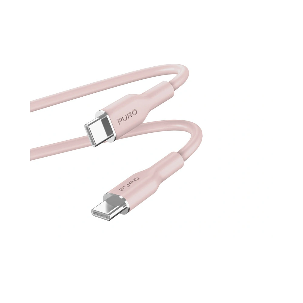 Hurtownia GSM - Kabel PURO ICON Soft Cable USB-C/USB-C 1.5m (Dusty Pink) - PUR670 - {ean13} - Hurt