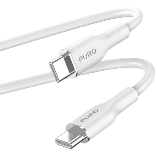 Puro Distributor - 8018417440991 - PUR671 - PURO ICON Soft Cable USB-C/USB-C 1.5m (White) - B2B homescreen