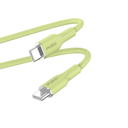 Puro Distributor - 8018417442261 - PUR673 - PURO ICON Soft Cable USB-C/USB-C 1.5m (Matcha Green) - B2B homescreen