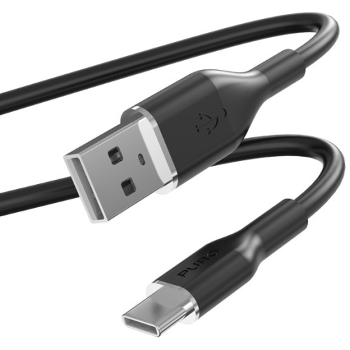 Hurtownia Puro - 8018417441011 - PUR675 - Kabel PURO ICON Soft Cable USB-C/USB-A 1.5m (Black) - B2B homescreen