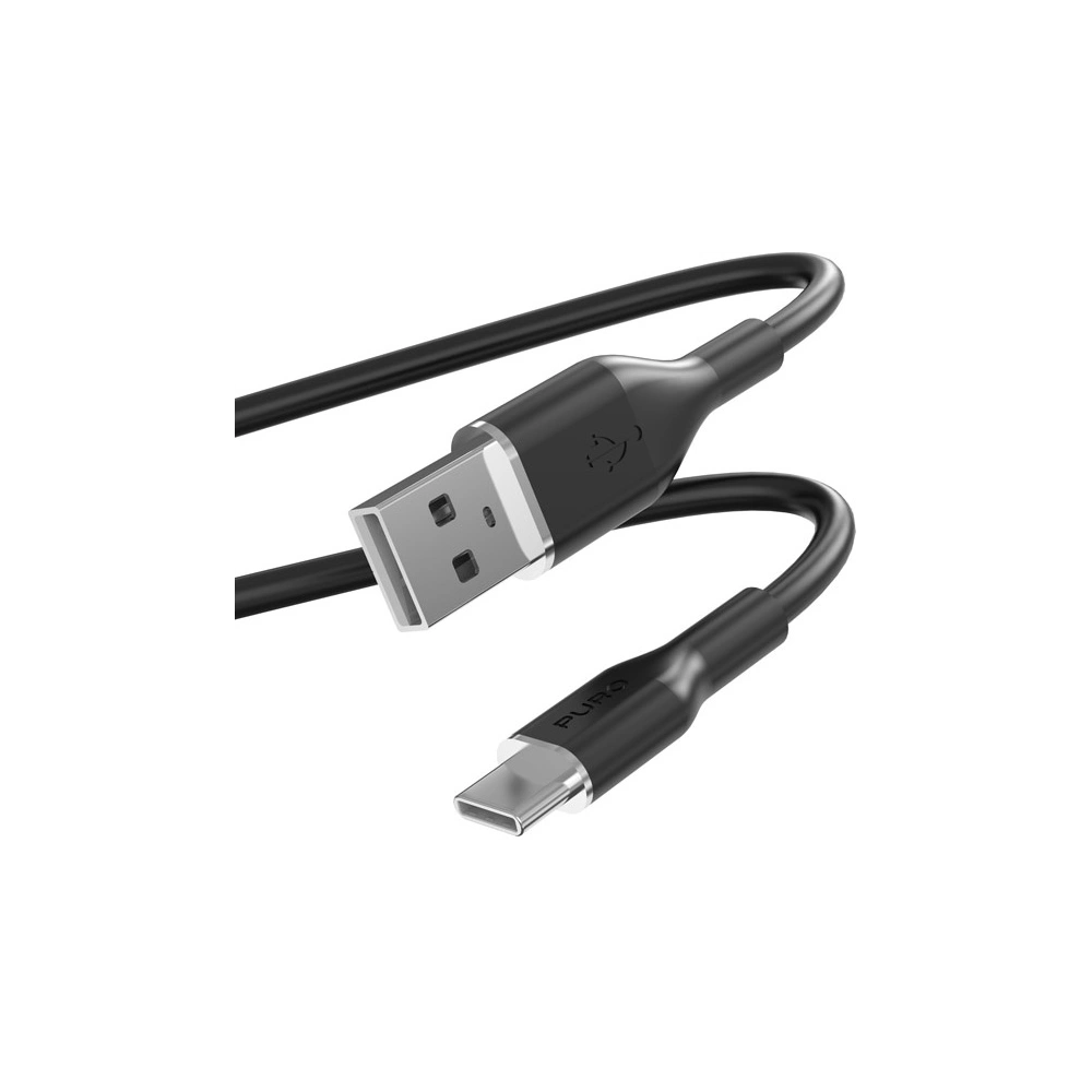 Hurtownia GSM - Kabel PURO ICON Soft Cable USB-C/USB-A 1.5m (Černý) - PUR675 - {ean13} - Hurt