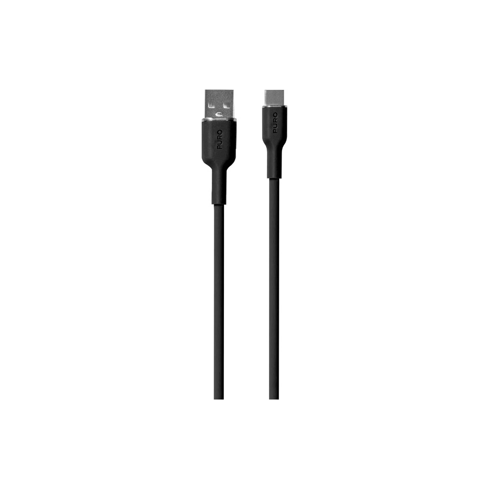 Hurtownia GSM - Kabel PURO ICON Soft Cable USB-C/USB-A 1.5m (Černý) - PUR675 - {ean13} - Hurt