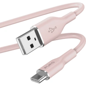 Hurtownia GSM - Kabel PURO ICON Soft Cable USB-C/USB-A 1.5m (Roz prăfuit) - PUR676 - {ean13} - Hurt