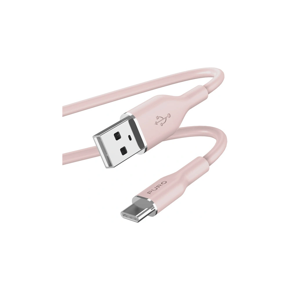Hurtownia GSM - Kabel PURO ICON Soft Cable USB-C/USB-A 1.5m (Prašná růžová) - PUR676 - {ean13} - Hurt