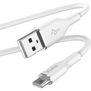 Hurtownia GSM - Cablul PURO ICON Soft Cable USB-C/USB-A 1.5m (Alb) - PUR677 - {ean13} - Hurt