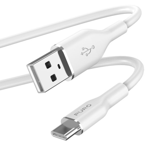 Puro Distributor - 8018417441028 - PUR677 - PURO ICON Soft Cable USB-C/USB-A 1.5m (White) - B2B homescreen