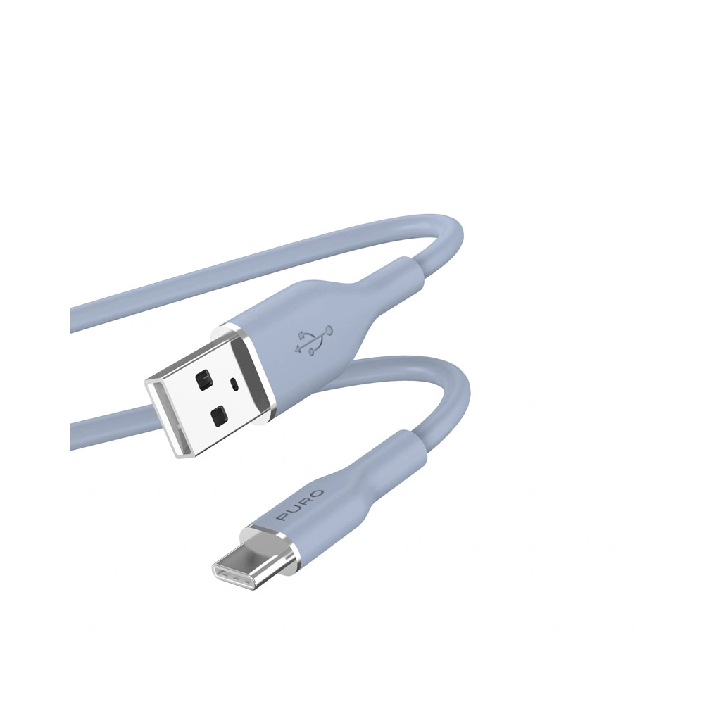 Hurtownia GSM - Kabel PURO ICON Soft Cable USB-C/USB-A 1.5m (Práškově modrá) - PUR678 - {ean13} - Hurt