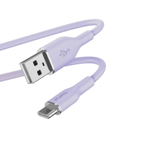 Hurtownia GSM - Cablul PURO ICON Soft Cable USB-C/USB-A 1.5m (Tech Lavender) - PUR679 - {ean13} - Hurt