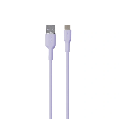 Kabel PURO ICON Soft Cable USB-C/USB-A 1.5m (Tech Lavender)